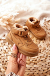Dziecięce Wysokie Ocieplane Buty Sportowe Camel Clafi
