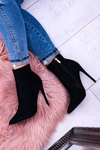 Lu Boo Black Suede Stiletto Boots Veneci