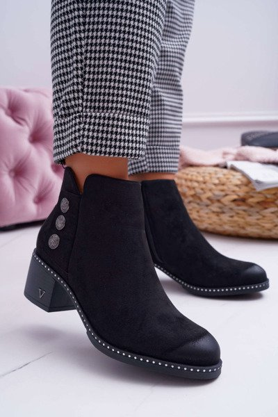 Women's Flat Heel Boots Black Tristram