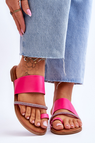Women's Flip Flops With Decorative Strap Fuchsia Sublime
