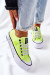 Tenisówki Trampki Platforma BIG STAR Neonowe Żółte II274022
