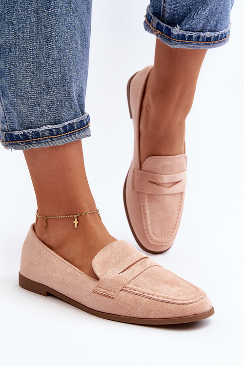 Women's Classic Moccasins Pink Olevin