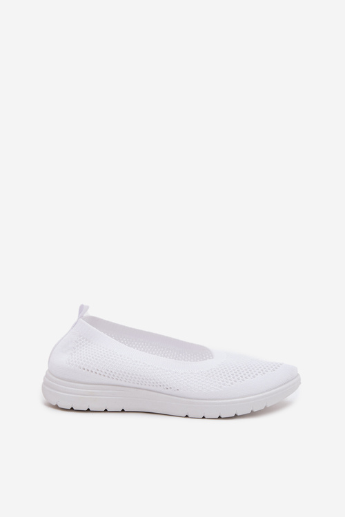 Ladies Mesh Ballet Flats In Sporty Style White Virella