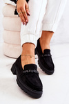 Suede Loafers Letters La.Fi 210001B-SU Black