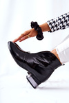 Leather Stiletto Boots Laura Messi Black 2268