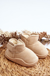 Children's Insulated Snow Boots with Faux Fur Lining Beige Benigna