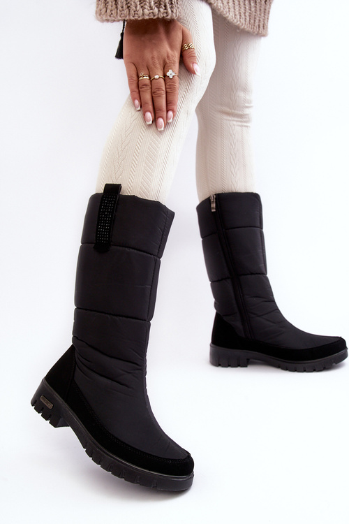 Women's Padded Snow Boots Progress PROGJ-22-136 Black