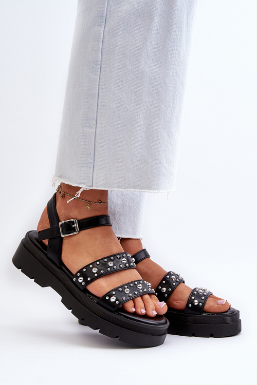 Women's Embellished Sandals Black Arcida