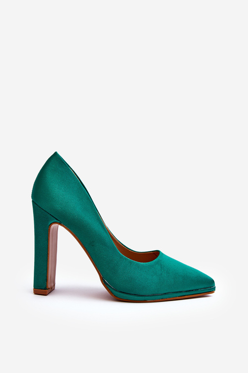 Green Pumps with Stiletto Heel Piatti