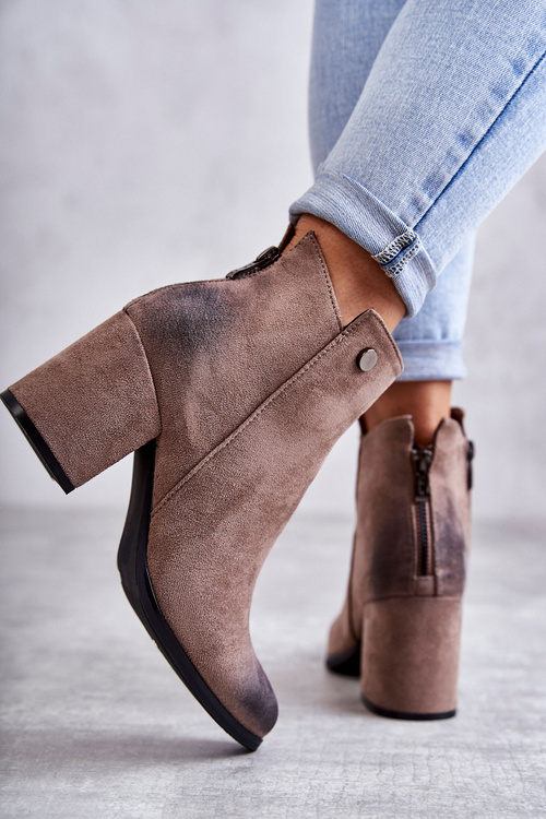 Women's Suede Ankle Boots La.Fi 260039DTA-SU Beige