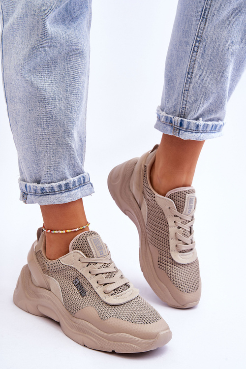 Women's Fabric Sports Shoes Memory Foam System Big Star LL274A066 Beige