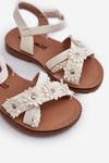 Children's Sandals with Velcro Closure with Flowers White Nestalee
