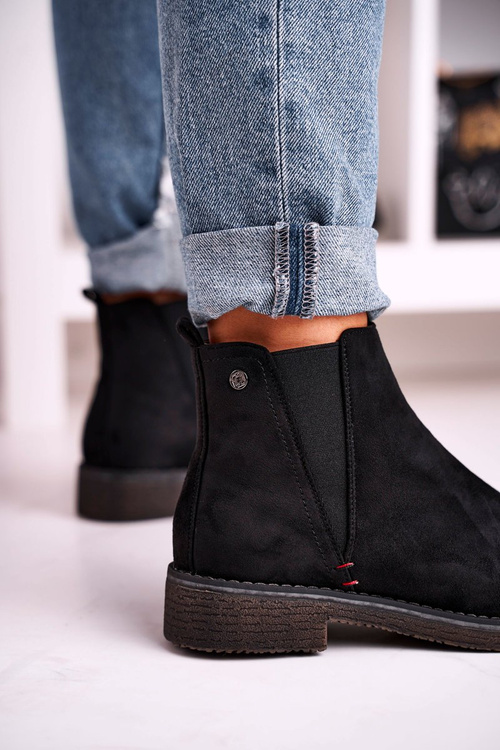 Classic Women's Chelsea Boots Suede Black Heather