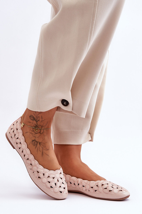 Women's Awning Shiny Ballet Flats Rose Visionary