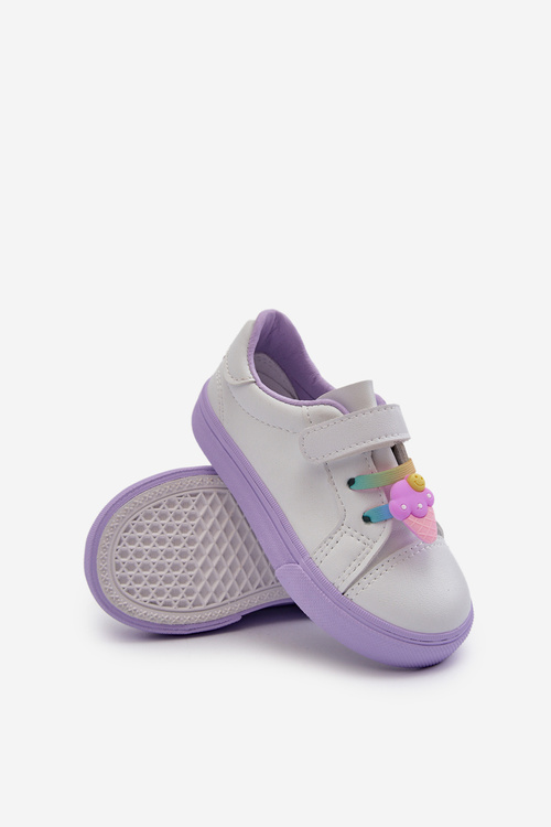 Children's Sneakers Trainers with Velcro White-Purple Pennyn
