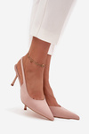 High heels with open heels Beige Lenira