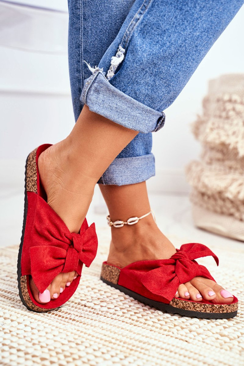 Wendy Red Cork Lining Flip Flops