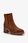Women's Heeled Boots Insulated Eco Suede Khaki Arkesia