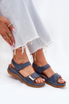 Comfortable Women's Wedge Sandals Blue Sadevale