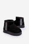 Children's Quilted Snow Boots Black Leonora
