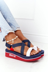 Foam Wedge Sandals Big Star HH274A084 Navy