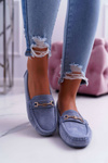 Women's Lightweight Eco-suede Moccasins Blue Think