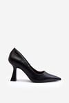 Classic Pointed Toe High Heels Black Delimena