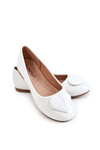 Lacquered Children's Ballerinas With Heart White Corty
