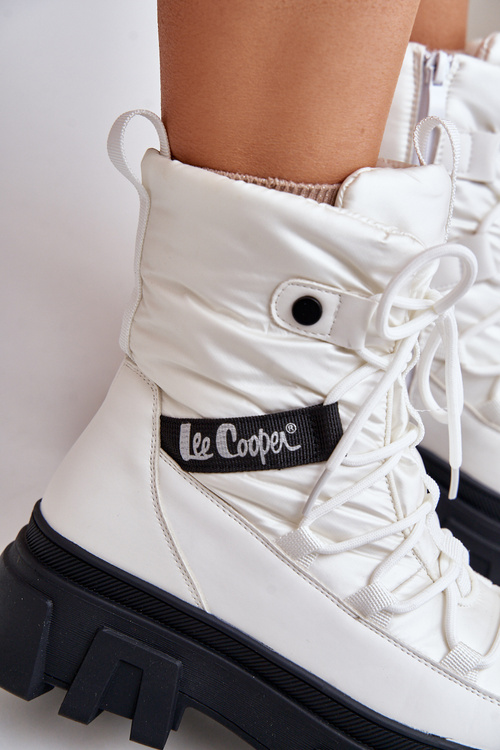 Women's Snow Boots With Zipper Lee Cooper LCJ-24-47-3142 White