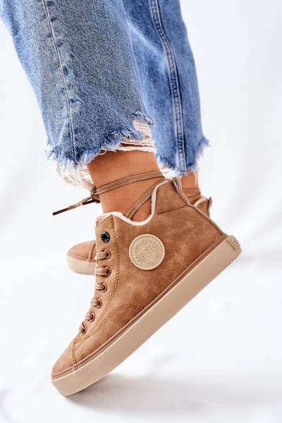 Leather Insulated Sneakers Big Star II274149 Camel