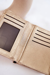 Women's Small Wallet With A Magnet Golden Zaya 