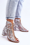 Suede Openwork Boots Maciejka 04040-11 White
