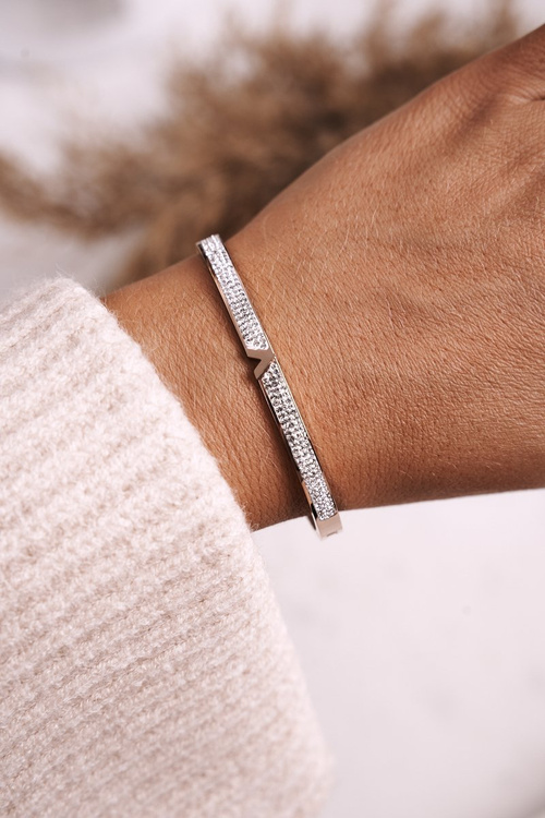 Steel Bracelet with Cubic Zirconia Rose Gold Venus