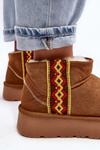 Leather Suede Snow Boots Women On Thick Sole Camel Vebissat