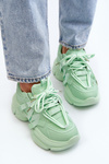 Women's sneakers on a chunky sole green Windamella