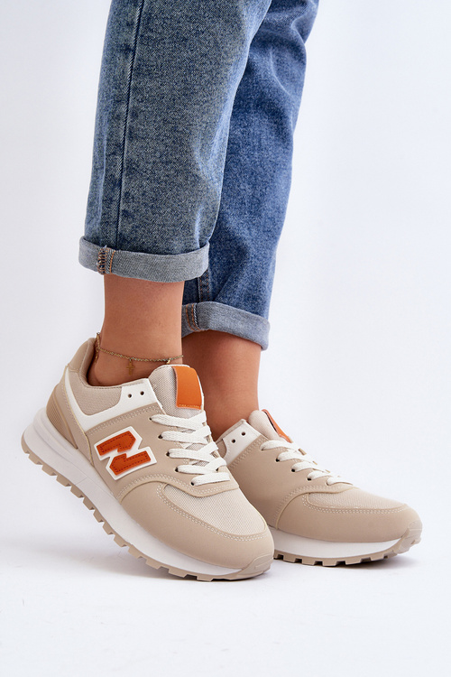 Women's Beige Sports Sneakers Lifari