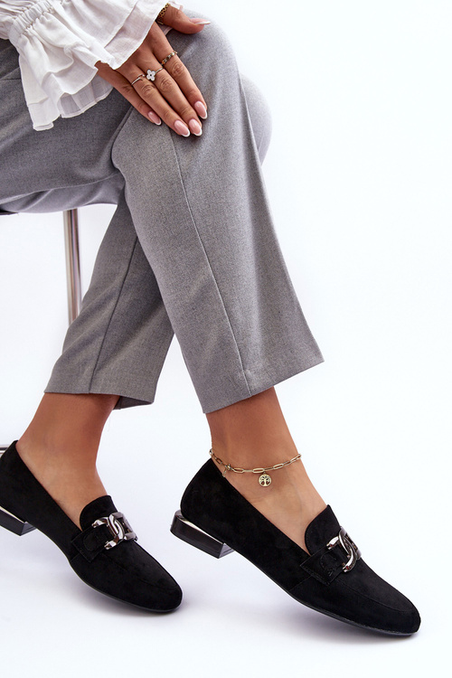 Women's Moccasins with Embellishment Black Camilena