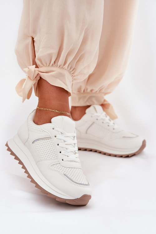 Womens Sports Shoes On Platform White Yandia