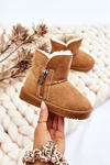 Children's Slip-On Insulated Snow Boots Camel Catellie