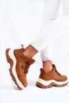 Buty Trekkingowe Trapery Damskie Memory Foam Brązowe Big Star KK274362