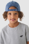 Boys T-shirt Smooth Cotton Gray 4F 4FJWMM00TTSHM1626-25S
