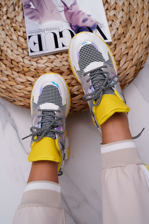 Women's Sports Shoes Colored Insert Yellow Colored