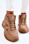 Women's High Sport Shoes Memory Foam System Big Star KK274355 Beige