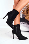Women's Boots On Heel Black Linsy