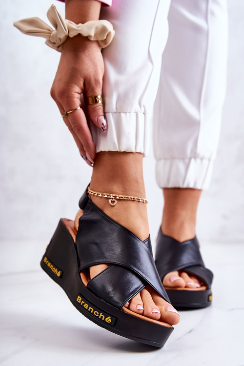 Women's Sandals With Velcro Black Amaze