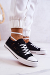 Women's fabric sneakers with openwork Black Venture 