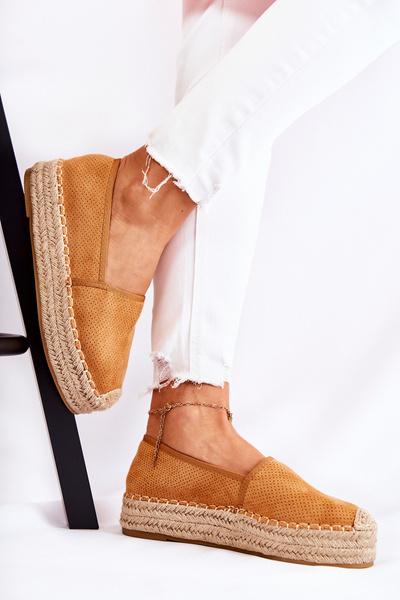 Espadryle Damskie Platforma Camel Marise