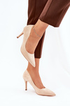 High Heels Made Of Eco Suede Beige Vannith