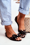 Rubber Ballerinas With Bow Lu Boo Black