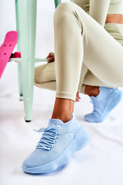 Buty Sportowe Wsuwane Damskie Jasnoniebieskie Dalmiro